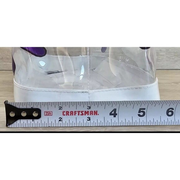 Ed Hardy Bag PURPLE BUTTERFLY Shoulder Purse Large Tote Clear NWT (MSRP: $159) - Picture 6 of 10